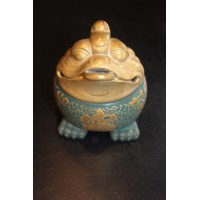 Чаша для благовоний Жаба с монетой, синяя 