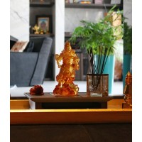 Статуэтка "Гуань-Гун - Бог Богатства и Власти" из эксклюзивной стеклянной коллекции (большая)