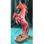 Конь вздыбленный красный полистоун - свобода, грация, мощь и выдержка