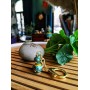Брелок Тыква Улоу зеленая с цветами - для здоровья и долголетия