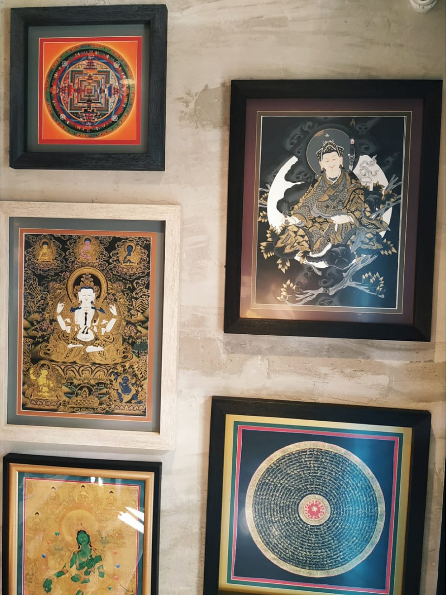 Картина "Гуру Ринпоче"  из Тибета (чёрная)