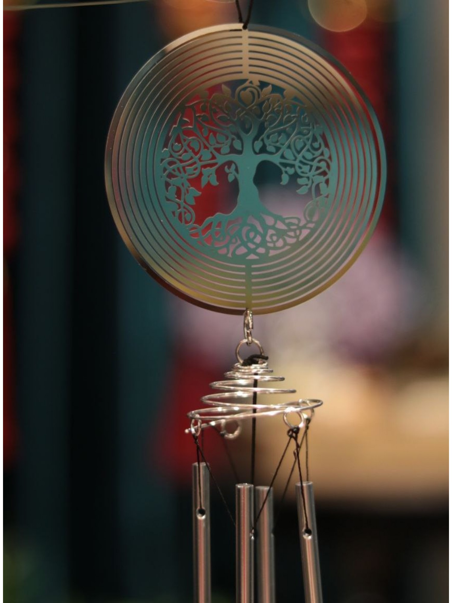 Музыка  Ветра "Дерево Жизни 6 трубочек" с Зеркалом нормализует  поток благоприятной энергии и нейтрализует негативную энергию Ша
