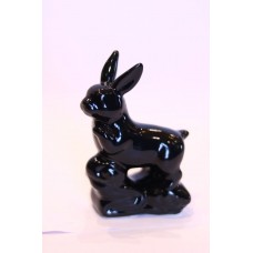 Статуэтка «Кролик черный» из фарфора 