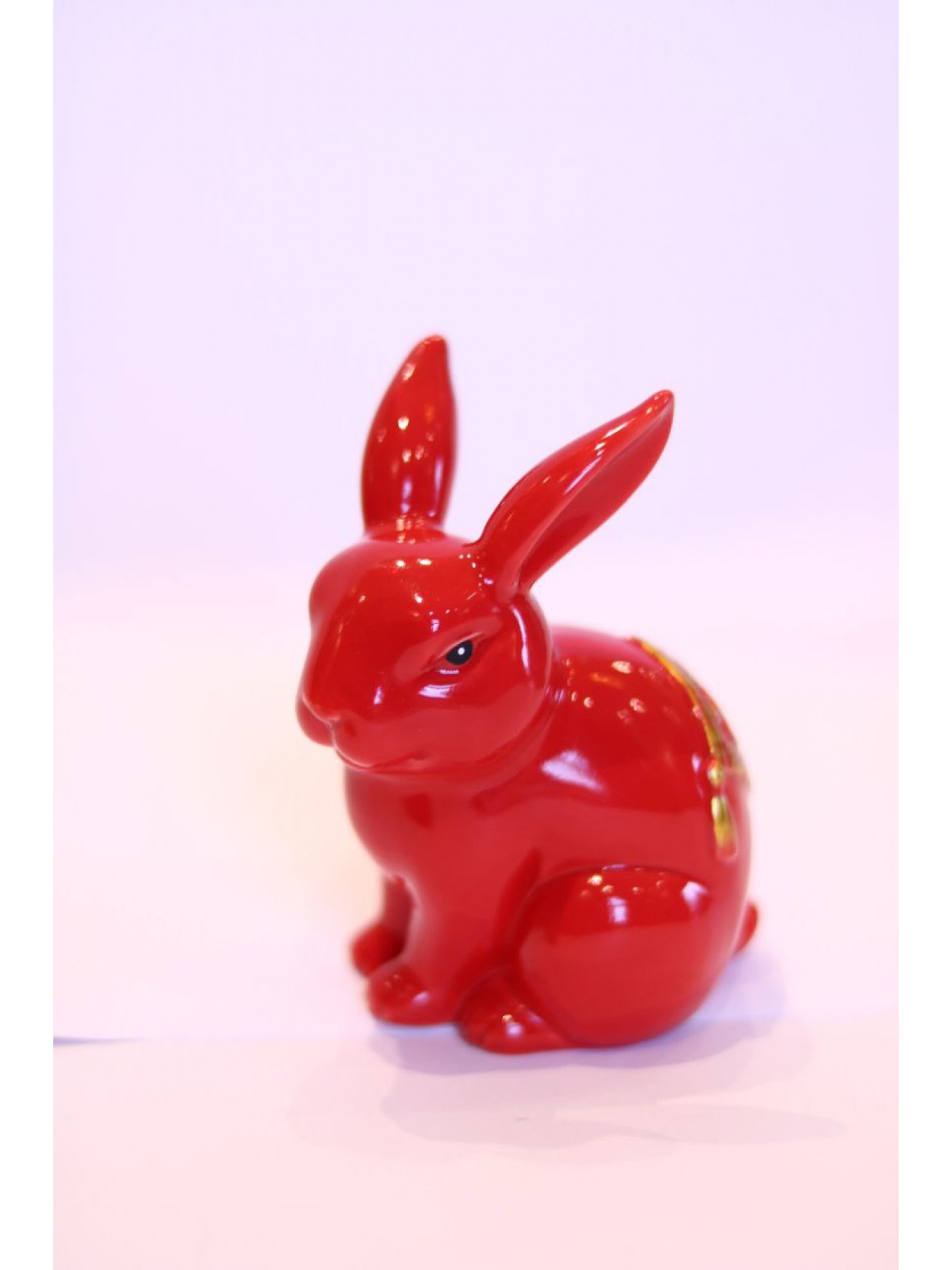 Статуэтка «Кролик» красный сидячий (фарфор) - символ 2023 года, дарит любовь и семейную жизнь!