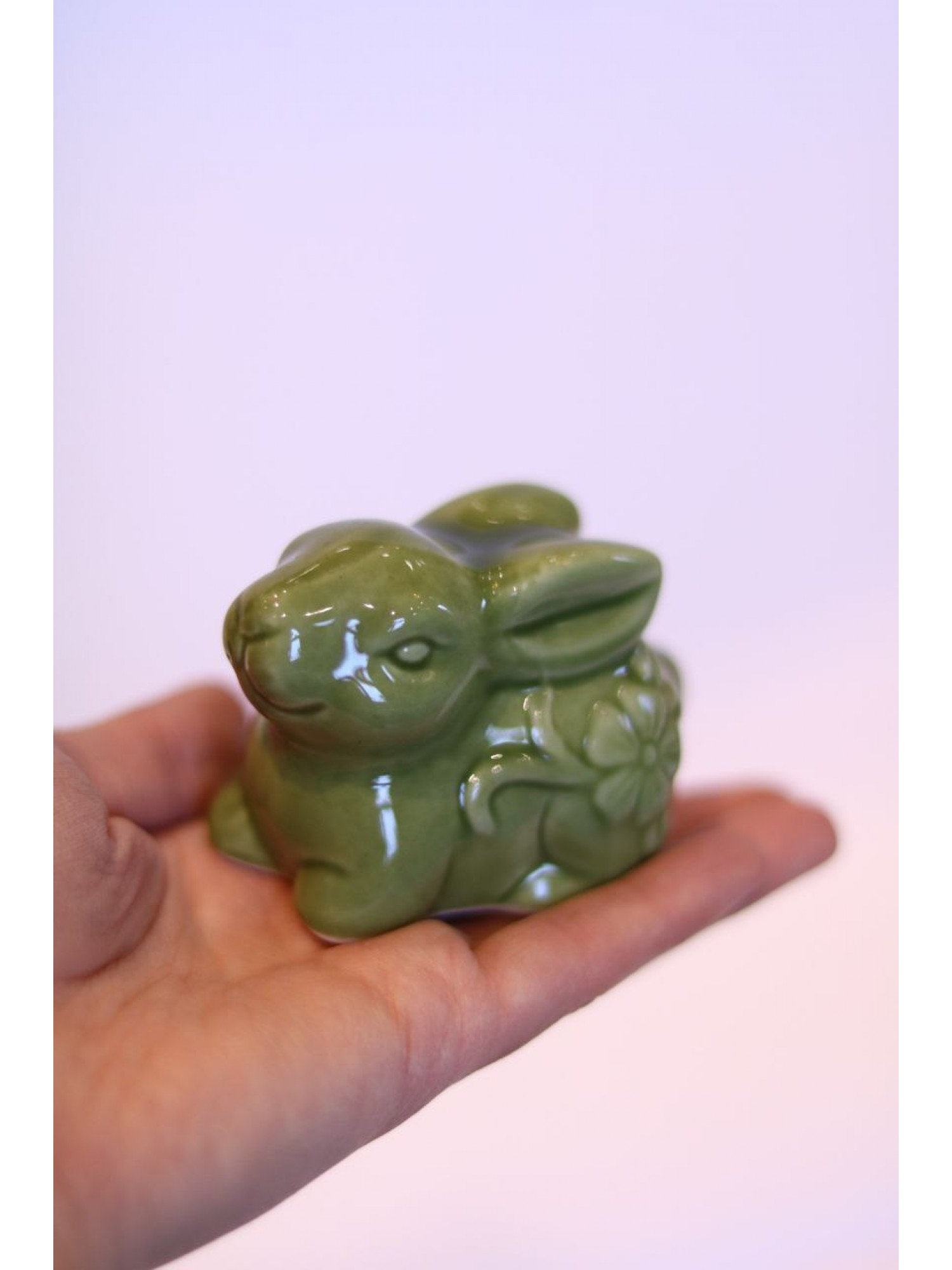 Статуэтка «Кролик» зеленый (керамика) - символ 2023 года, улучшает семейную жизнь!