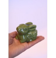 Статуэтка «Кролик» зеленый (керамика)