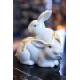 Статуэтка «Кролик» белый лежачий (фарфор) - символ 2023 года и семейной жизни!