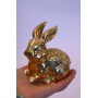 Статуэтка «Кролик» золотой (бронза) - символ 2023 года, дарит любовь и семейную жизнь!