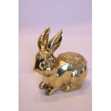 Статуэтка «Кролик» золотой из бронзы