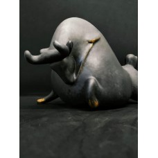 Статуэтка "Бык атакующий" керамика черный