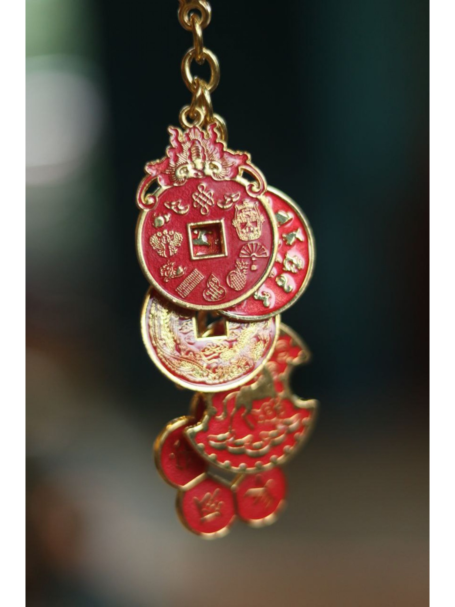 Брелок "Связка Неразменных Монет" (красный) мощный символ богатства для привлечения денег!