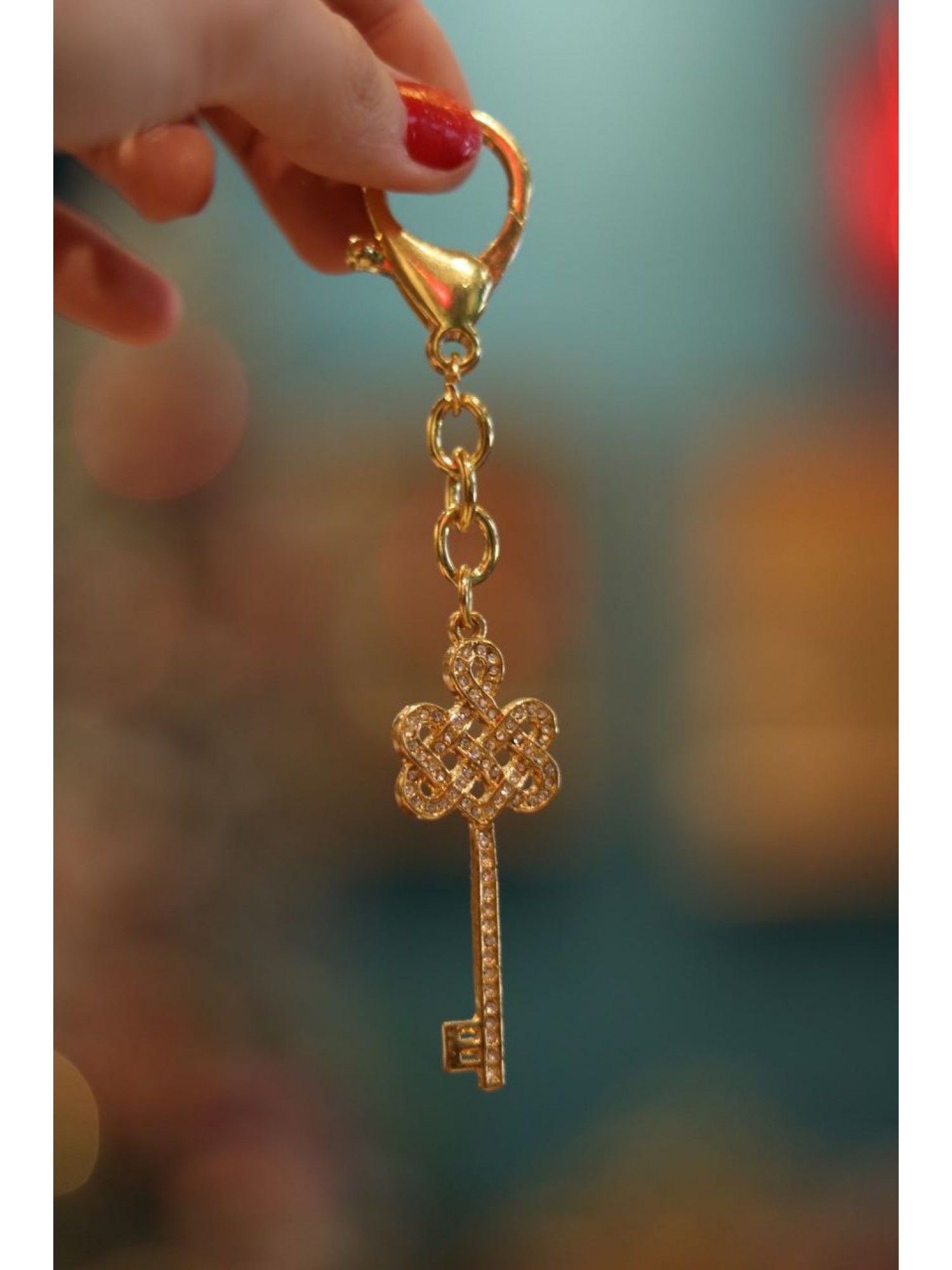 Брелок "Золотой Ключ с Мистическим Узлом" откроет для Вас любые двери и привлечет удачу!