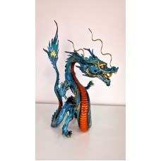 Статуэтка Дракон синий на подставке