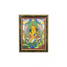 Картина "Желтый Джамбала" из Тибета (25см*20см)