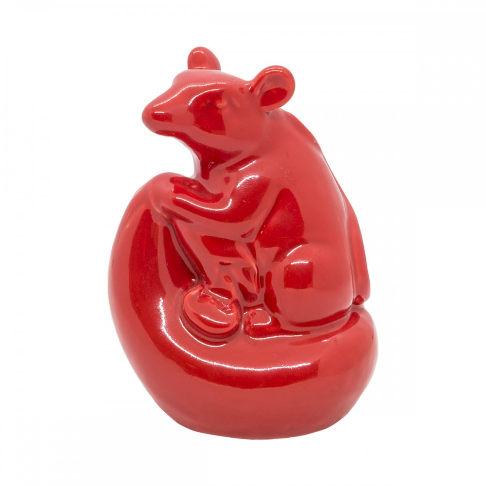 Статуэтка "Крыса Красная" из фарфора наделит ловкостью и поможет скорейшему разрешению любой  ситуации