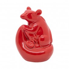 Статуэтка "Крыса Красная" из фарфора  (маленькая)