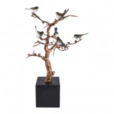 Статуэтка "Дерево с Птицами" из бронзы на мраморной подставке