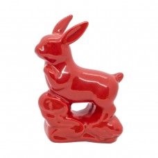 Статуэтка "Кролик" из фарфора (красный) 