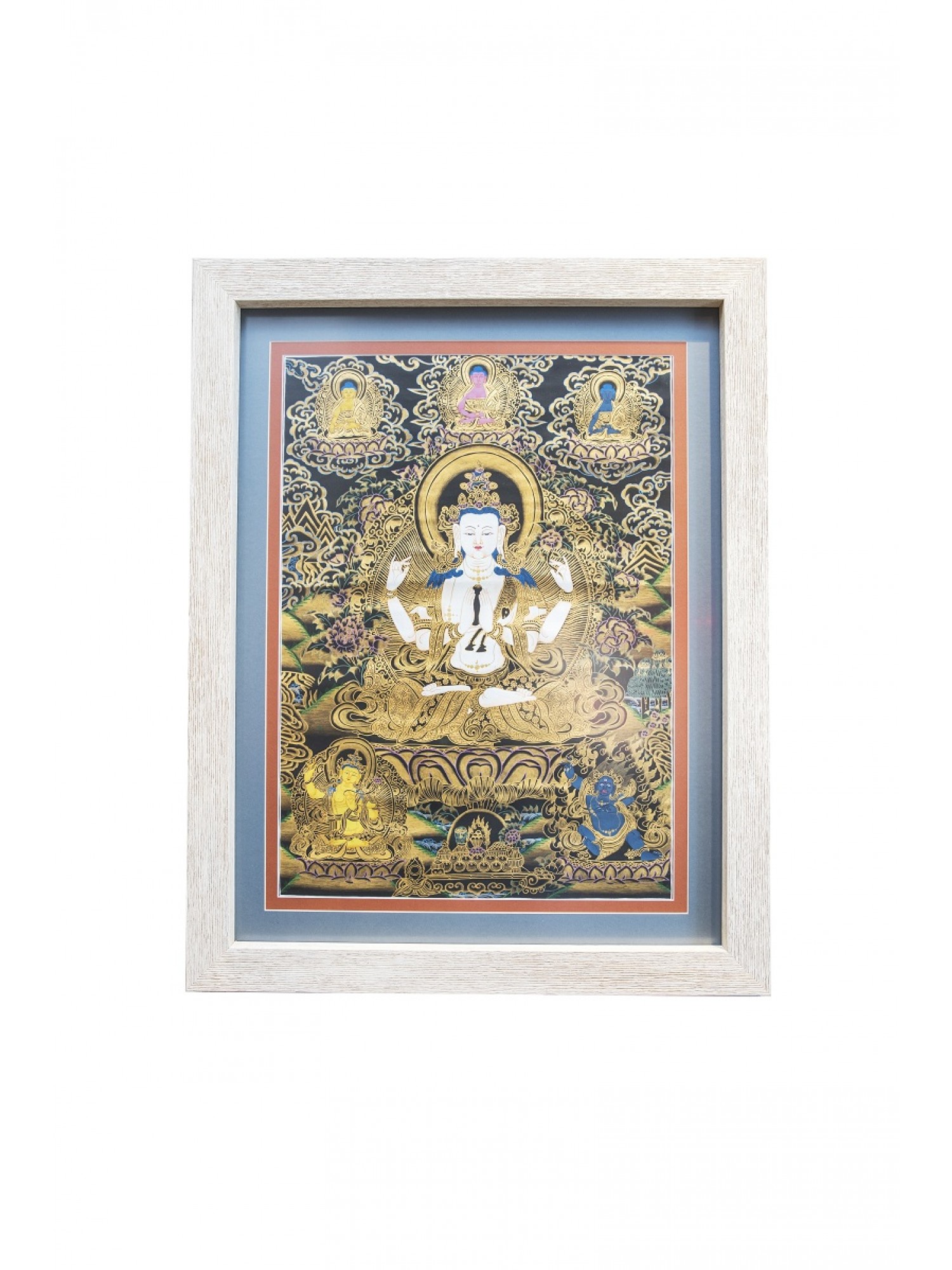 Картина из Тибета " Ченрези"  - воплощение Будды Любви