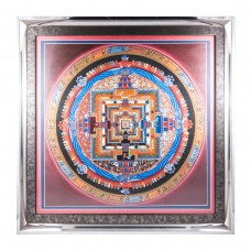 Картина из Тибета "Калачакра" защитная (красно-синяя)