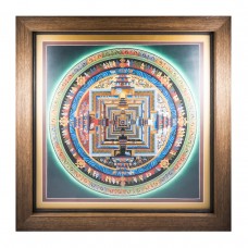 Картина из Тибета "Калачакра" в виде Мандалы (золото, большая)