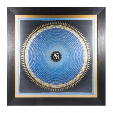 Картина Мандала со знаком Ом синяя