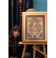 Картина "Гуру Ринпоче (золото) покровитель бизнесменов (из Тибета)