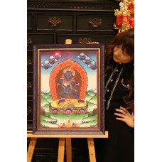 Картина Черный Джамбала" на защиту (в фиолетовой рамке)