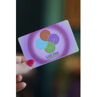 Карточка с Лого с Обезьяной из коллекции "12 животных" (пластик)