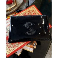 Портмоне Черное с "Парой Карпов" на Удачу (из эко-кожи)