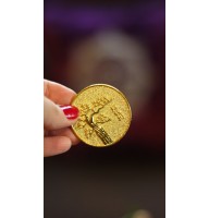 Монета неразменная "Дерево денежное" (золотистое)