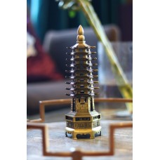 Статуэтка "Пагода 9-уровневая" (большая) металлическая