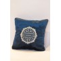 Подушка-Талисман со знаком "Долголетия" с вышивкой (синяя с серебром)