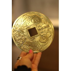 Монета Неразменная "Пара Рыб" (средняя) золотистая