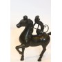 Статуэтка Обезьяна на лошади черная бронза