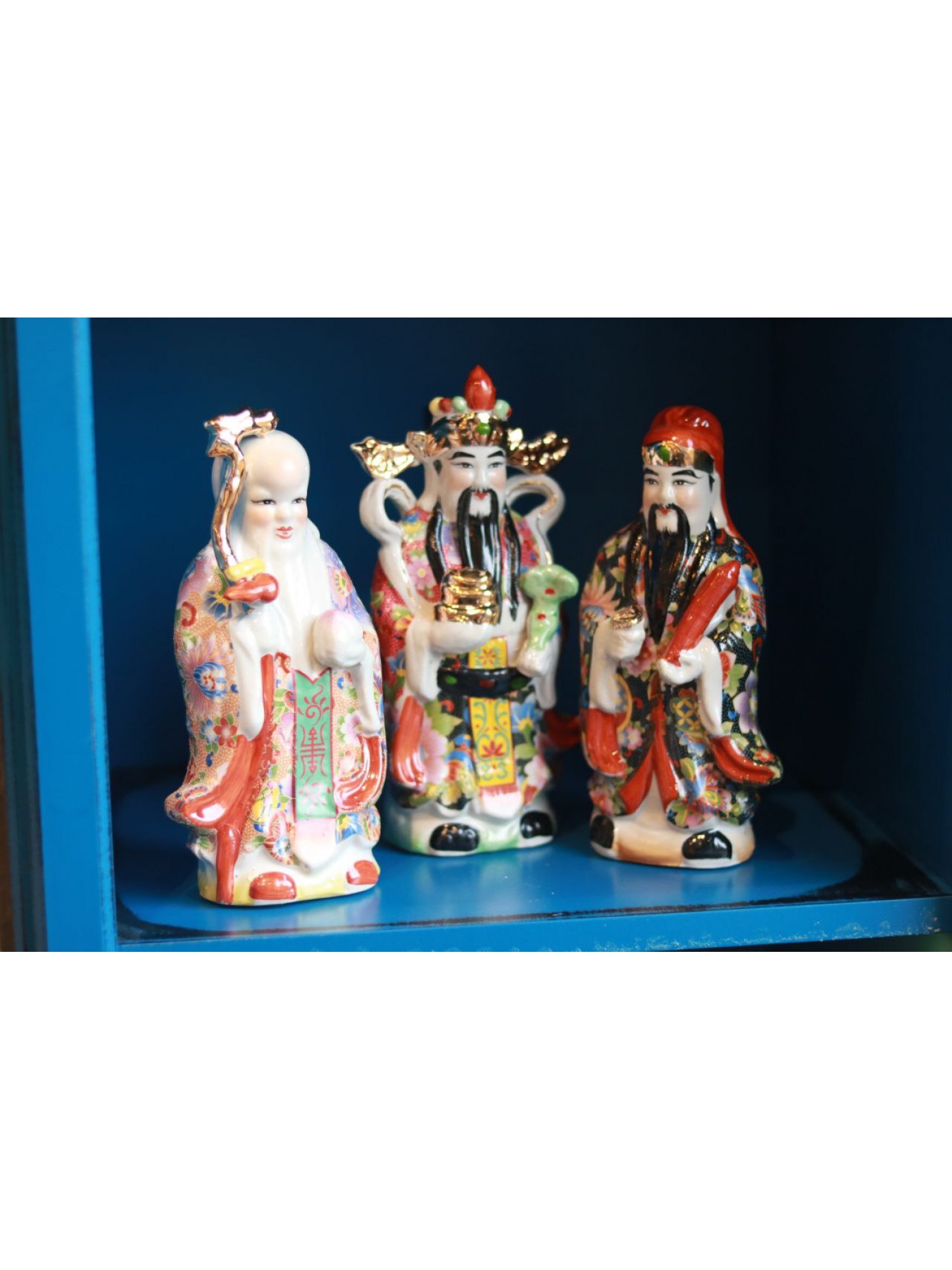 Статуэтка "Три звездных старца" керамика (цветные) - могущественные покровители дома!