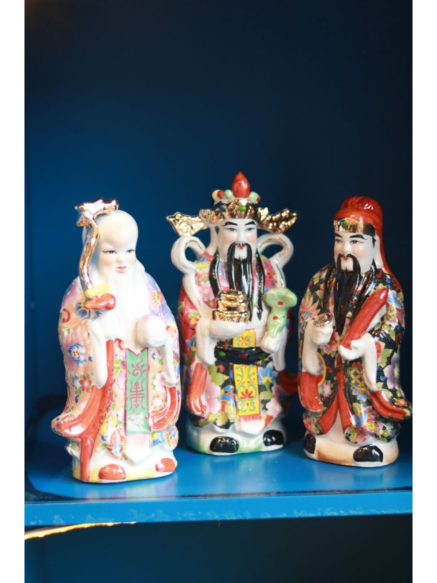 Статуэтка "Три звездных старца" керамика (цветные) - могущественные покровители дома!