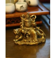 Статуэтка "Цай Шень на Тигре" Бог Богатства из бронзы (светлая)