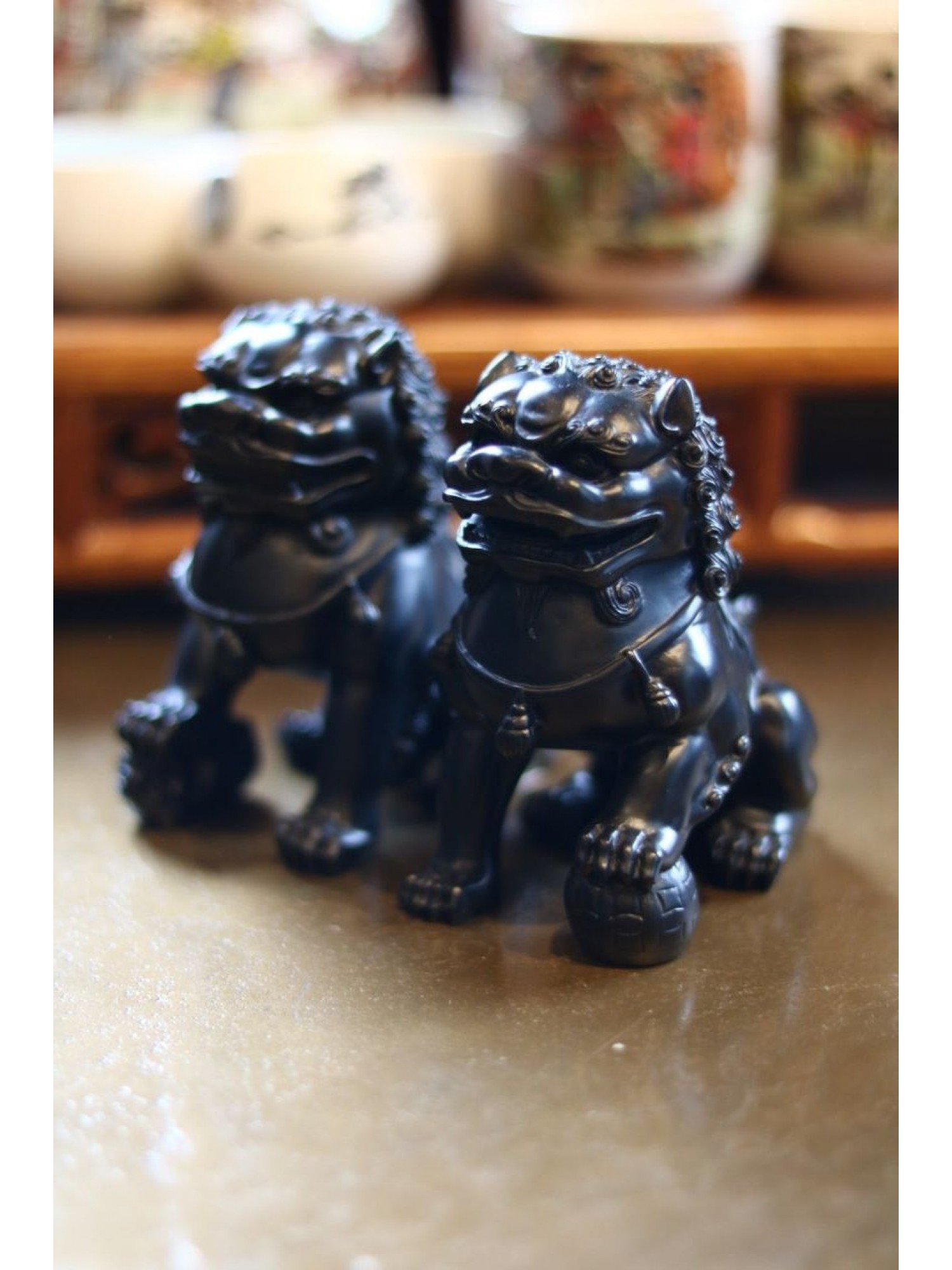 Статуэтка "Собаки Фу" (черные) - защита от негатива в вашем доме